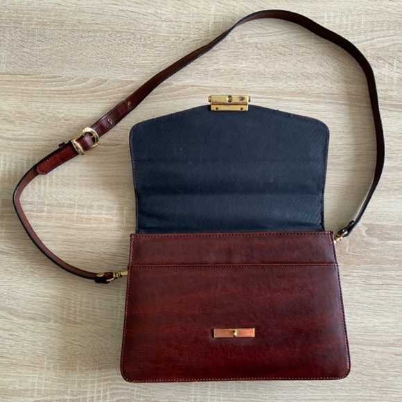 Vintage De Fanal Paris Genuine Leather Crossbody Women’s Handbag - Picture 9 of 11